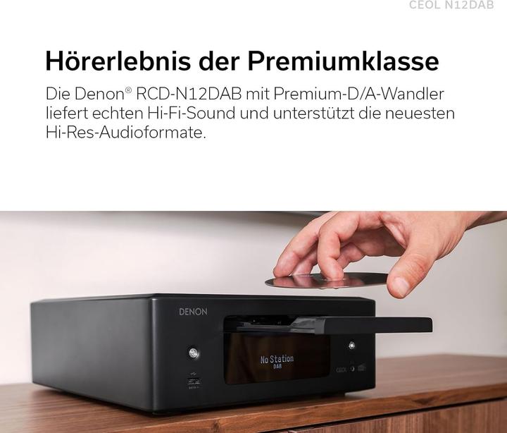 Image du produit Denon CEOL N12 DAB (Multiroom, Spotify Connect, Lecteur de CD, 2x 65 W)