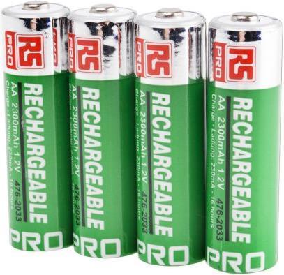 Produktbild Rs Pro Akku NiMH AA 1,2V 2300mAh (4 Stk., AA, 2300 mAh)
