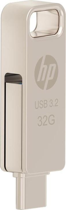 Image du produit HP Lecteur flash métallique 32 Go x206c OTG Type-C (32 Go, USB-A, USB-C)