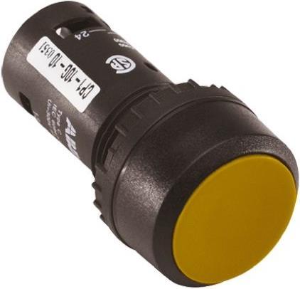 Actual product image ABB Pushbutton 1 NO contact 1 NC contact yellow
