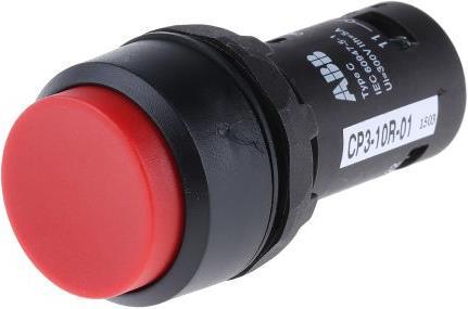 Actual product image ABB Pushbutton 1 NC contact red