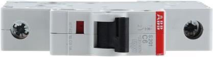 Image du produit ABB Disjoncteur S200 6A 1-P type C 6kA