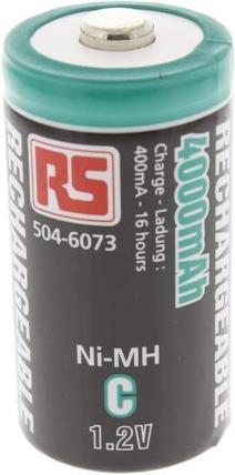 Actual product image Rs Pro Battery NiMH C 1.2V 4000mAh (2 pcs., C, 4000 mAh)