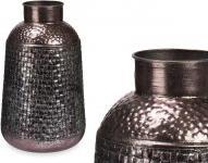 Actual product image Giftdecor antique silver wide relief vase