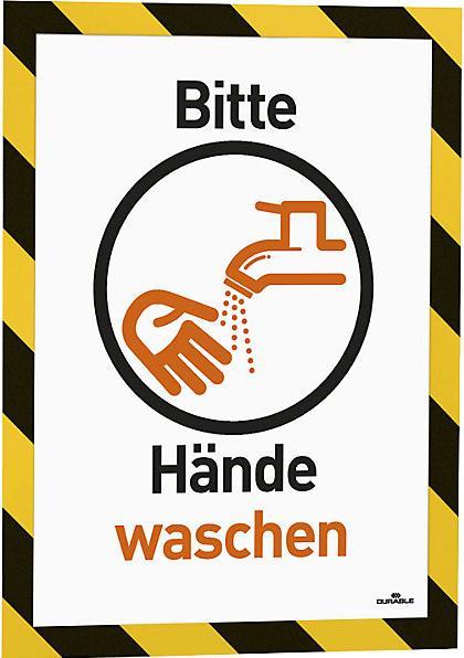 Produktbild Durable MAGNETRAHMEN SECURITY A4 gelb/schwarz