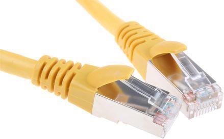 Image du produit RS PRO Câble patch cat.5e FTP 1m jaune (F/UTP, CAT5e, 1 m)