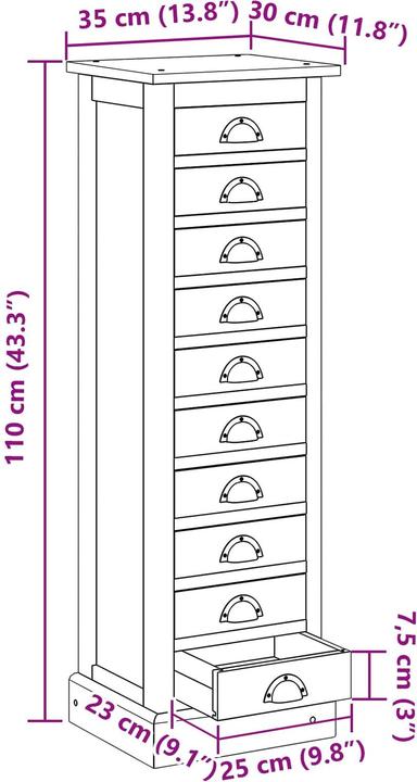 Actual product image vidaXL Kommode