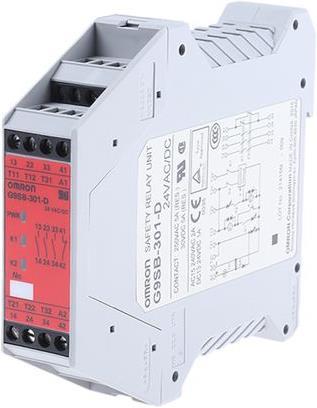Produktbild Omron Industrial Automation Sicherheitsrelais 3-polig ManuellerReset