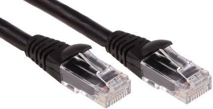 Produktbild RS PRO Patchkabel Kat.6 UTP LSZH 3m schwarz (U/UTP, CAT6, 3 m)