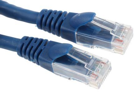 Actual product image RS PRO Patch cord Cat.6 UTP LSZH 10m blue (U/UTP, CAT6, 10 m)