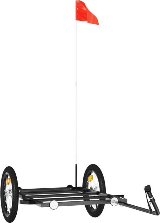 vidaXL Fahrradanhänger Cargo Schwarz 126x63x34 cm Eisen, Farbe