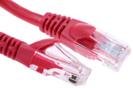Actual product image RS PRO Patch cord Cat.5e UTP PVC 3m red (UTP, CAT5e, 3 m)