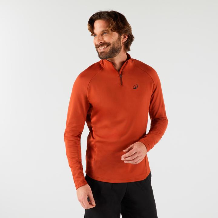 Artengo Men's Half-Zip Long-Sleeved Thermal Tennis Sweatshirt - Terracotta (M)
