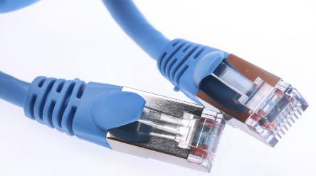 Produktbild RS PRO Patchkabel Kat.5e FTP 0,5m blau (FTP, CAT5e, 0.50 m)