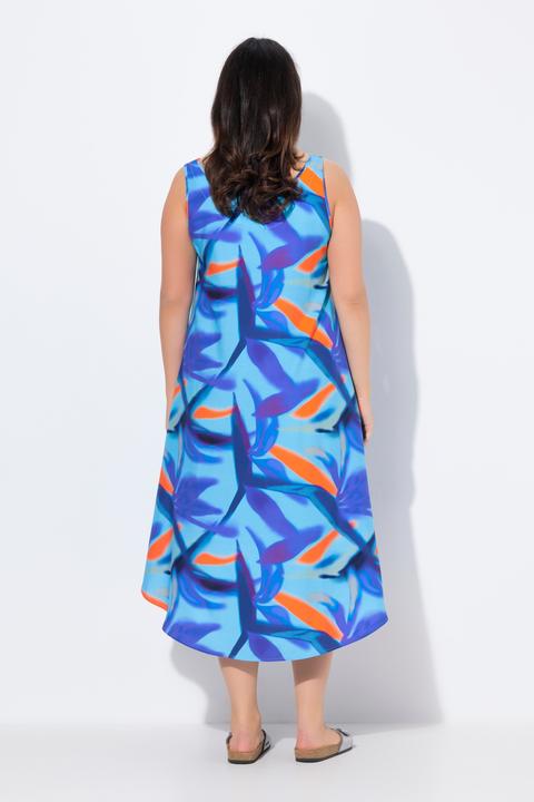 Produktbild Ulla Popken Midikleid, Blüten, A-Linie, Rundhals, ärmellos (42, 44)