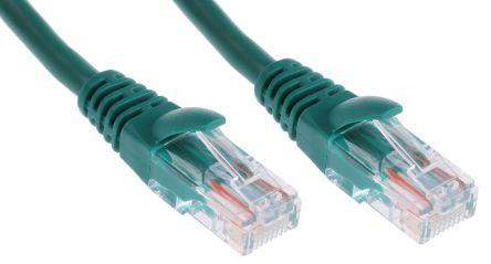 Immagine prodotto RS PRO Cavo patch Cat.5e UTP PVC 1m verde (UTP, CAT5e, 1 m)
