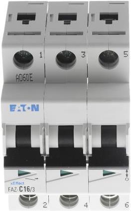 Produktbild Eaton Sicherungsautomat 3-polig 16A Typ C