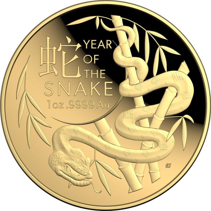 Immagine prodotto Royal Australian Mint Gold Lunar Schlange 1 oz PP gewölbte Prägung - RAM 2025 (999.90, 2025)