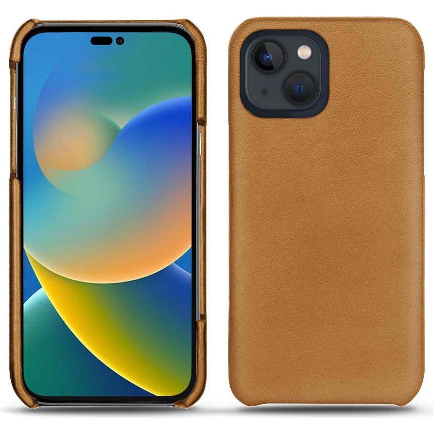 Noreve Lederschutzhülle (Apple iPhone 14), Smartphone Hülle, Braun