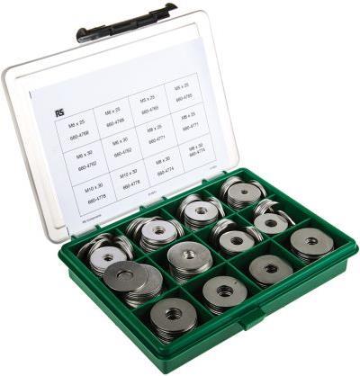 Produktbild RS PRO Unterlegscheibenset mit Schmutzschutz A4 (M10, M5, M6, M8)