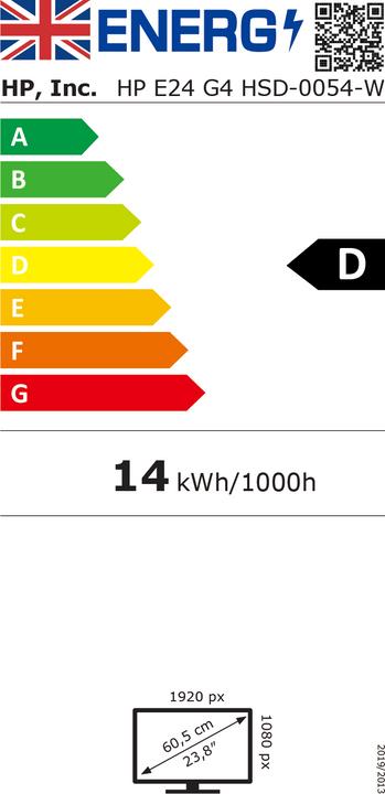 Energielabel HP E24 G4 (1920 x 1080 Pixels, 23.80")