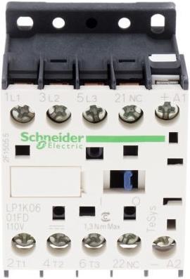Produktbild Schneider Electric Schütz,3P,Spule,6A,AC3, 2,2kW,110Vdc