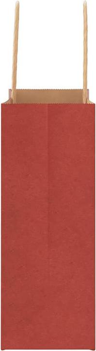 Actual product image VidaXL Kraft paper bags 50 pcs. with handle red 18x8x22 cm paper bag (Gift bag, 50 x)