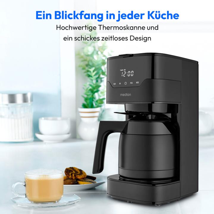 Produktbild Medion MD18458sm Kaffeemaschine mit Thermoskanne schwarz