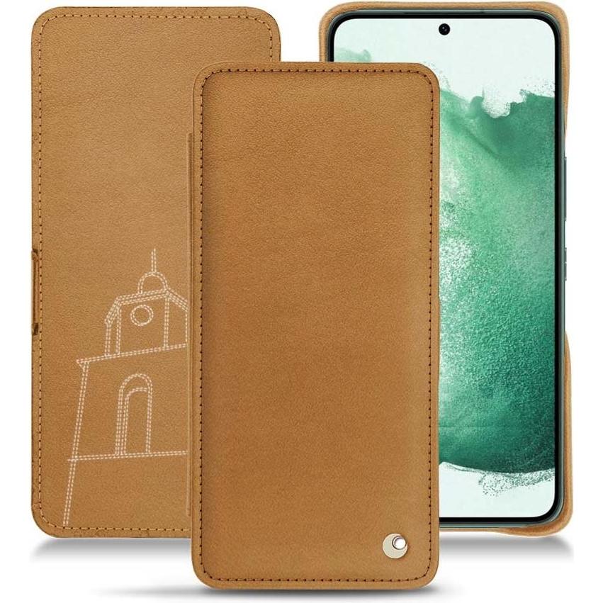 Noreve Lederschutzhülle horizontal (Samsung Galaxy S22+ 5G), Smartphone Hülle, Braun