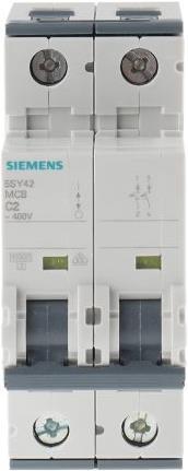 Produktbild Siemens MCB 2 Pole Type C 10kA 2A 400V