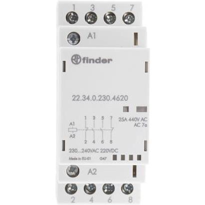 Thumbnail - Finder Modular contactor 2NO/2NC 25A 230Vac/dc, Relais