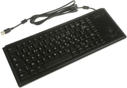 Produktbild CHERRY Compact keyboard w/ trackball USB FRENCH (FR, Kabelgebunden)