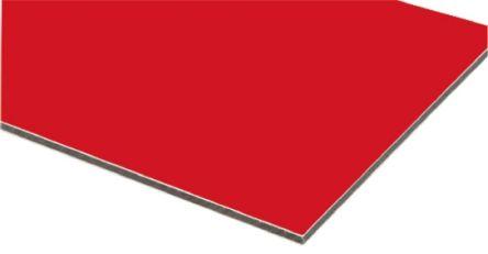 RS PRO Red composite sheet 3mm, 0.6m square (600 mm, 600 mm, 3 mm)
