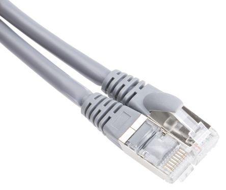Actual product image RS PRO Patch cord Cat 6a S/FTP LSZH 2m Grey (S/FTP, CAT6a, 2 m)