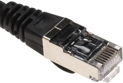 Produktbild RS PRO Patch cord Cat 6a S/FTP LSZH 2m Black (S/FTP, CAT6a, 2 m)