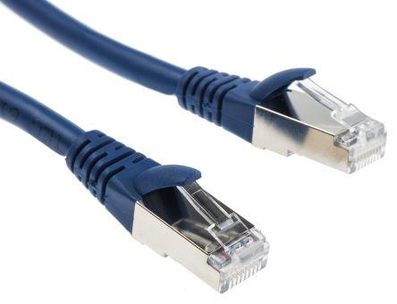 Actual product image RS PRO Patch cord Cat 6a S/FTP LSZH 0.5m Blue (S/FTP, CAT6a, 0.50 m)