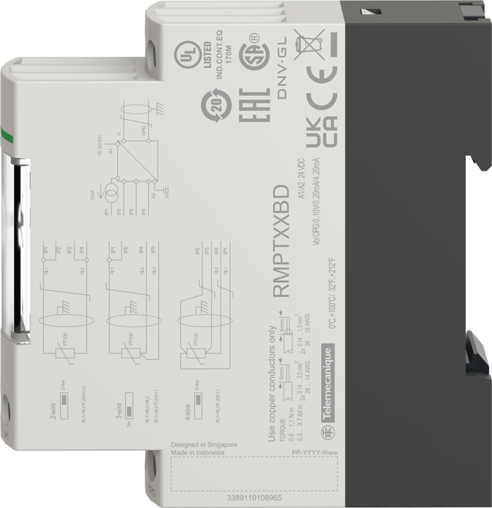 Produktbild Schneider Electric Messumformer Pt100, 0-+250°C/32-482°F, RMPT50BD
