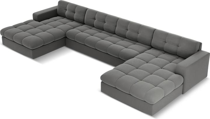 Actual product image CXL by Christian Lacroix Velvet Panoramic Sofa, "Yohan", 5 Seats, 294x160x72 Made in Europe (Sofa landscape)