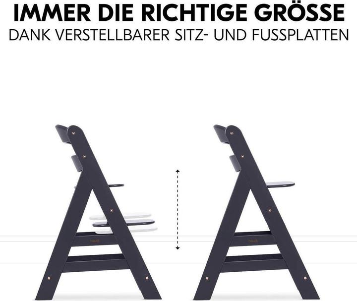 Produktbild Hauck Hochstühle Alpha Plus Dark Grey Newborn Set - Hochstuhl (Treppenhochstuhl)