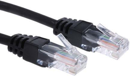 Produktbild RS PRO Patch cord Cat5e UTP LSZH Black 15m (U/UTP, CAT5e, 15 m)