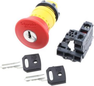 Produktbild Schneider Electric Emergency Stop 40mm Key Release Red 1NC