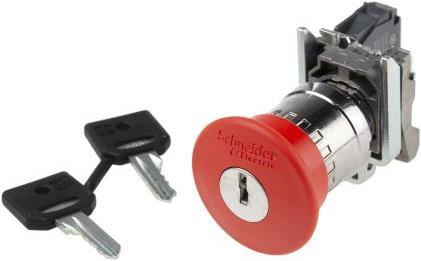 Produktbild Schneider Electric Emergency Stop 40mm Key Release Red 1NC