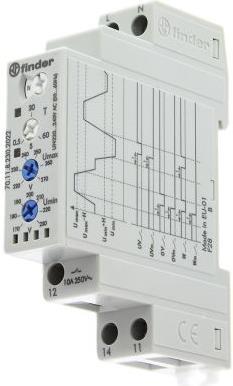 Produktbild Finder Voltage monitoring relay 220-240V ac,1P