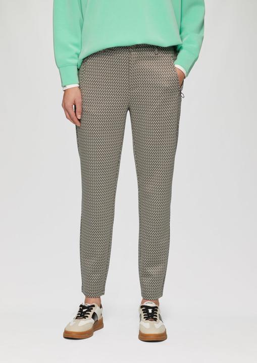 Image du produit s.Oliver Hose Gemusterte Stoffhose mit elastischem Bund (36)