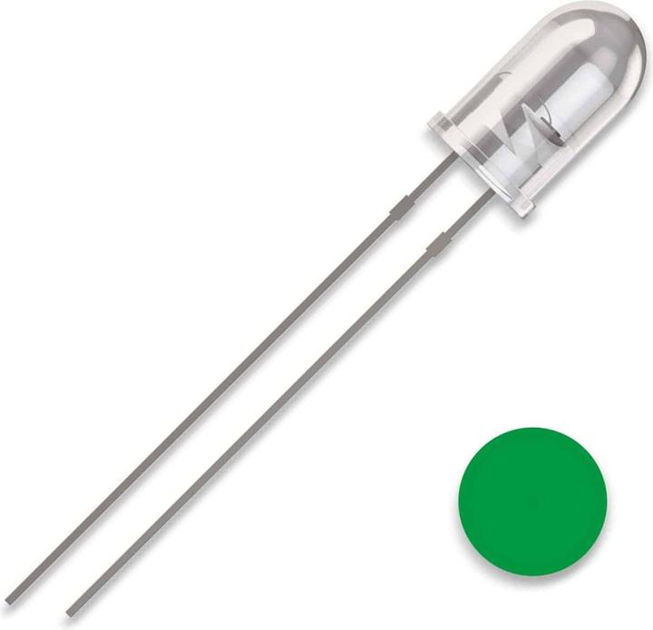 Quadrios 2111O181 LED bedrahtet Grün Rund 5 mm 19000 mcd 25 ° 20 mA 3 V