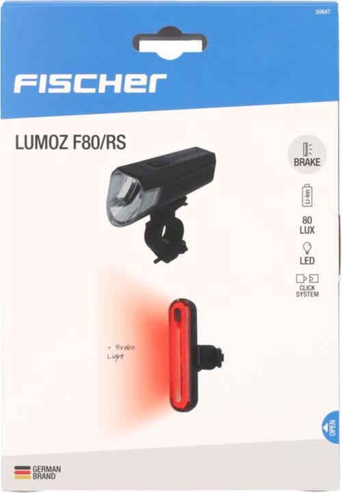 Produktbild Fischer LED-Akku Bel.-Set Bremsbel. 80 Lux (80 lm)