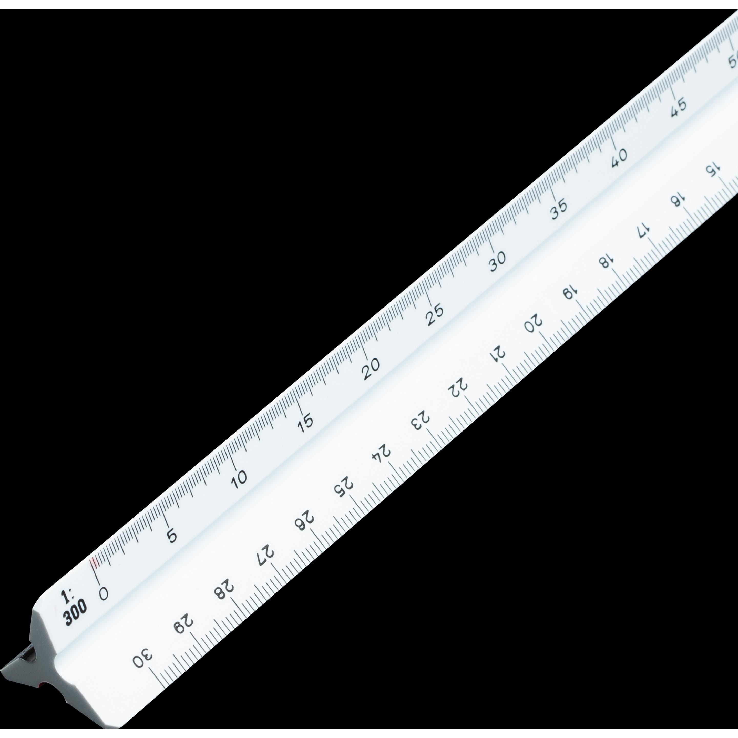 Aristo, Lineal, Dreikantlineal B, weiss (300 mm)