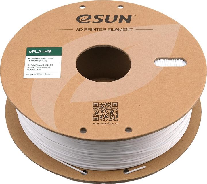 Produktbild eSUN EPLA+HS 1,75mm COLD WHITE 1kg (PLA+, 1.75 mm, 1000 g, Weiss)