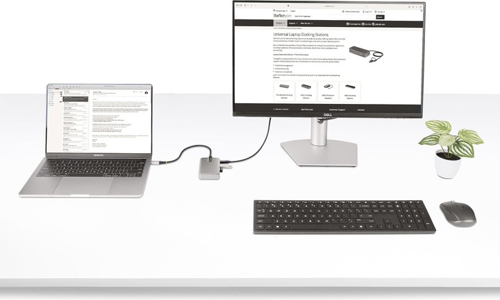 Produktbild StarTech com 4-Port USB-C Hub mit DP Alt Mode Videoausgang 4K 60Hz - USB-C auf 3x USB-A & USB-C, 100 (USB-C, 4 Ports)