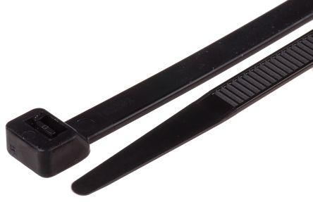 Actual product image RS PRO Cable Tie 240x7.6 Black UV resistant (Plastic cable ties, 240 mm, 100 pcs.)